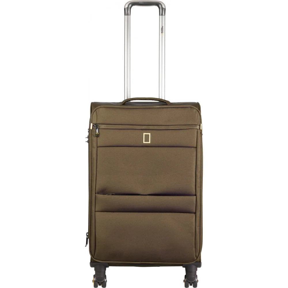 National Geographic Zachte Koffer / Trolley / Reiskoffer - 60 cm (Medium) - Passage - Khaki