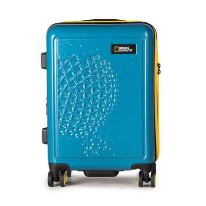 Ensemble de valises rigides National Geographic 3 pièces/ensemble de valises de voyage/ensemble de chariots - Globe - Bleu