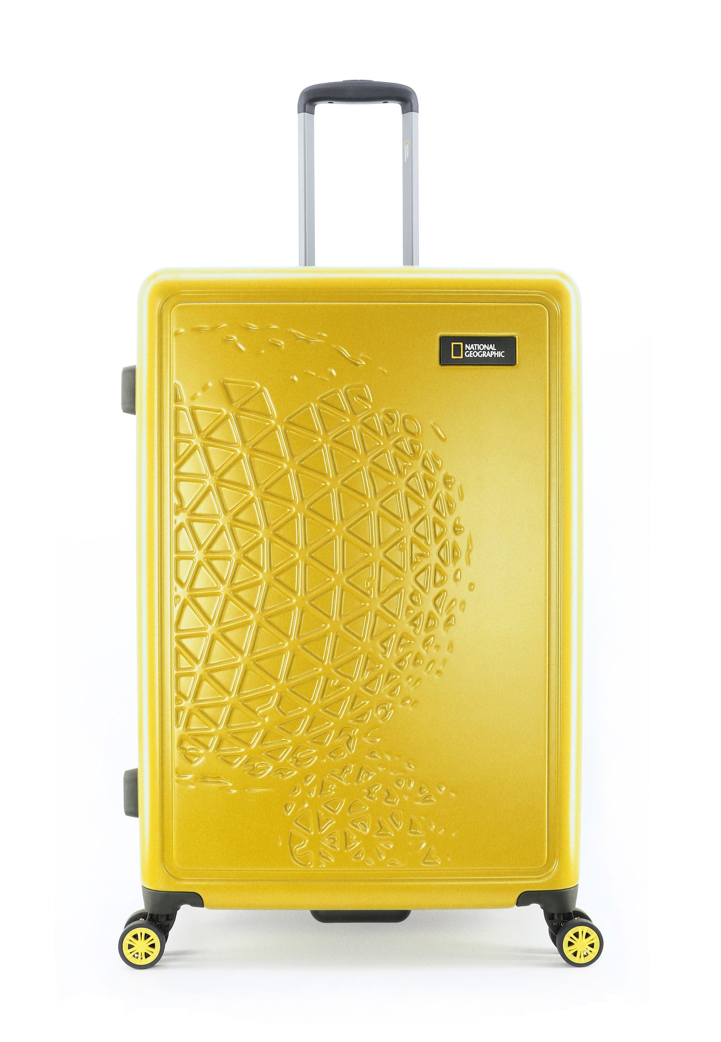 National Geographic Harde Kofferset 3-Delig / Reiskofferset / Trolleyset - Globe - Geel