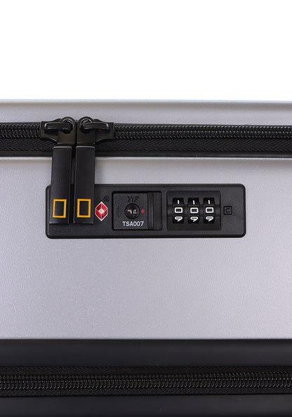 National Geographic Lodge M - TSA-Slot Aanzicht Zilver hard reiskoffer | luggage4u.be