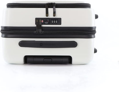 National Geographic Extensible Bagage À Main Rigide / Trolley / Valise De Voyage - 56,5 cm (Petit) - Lodge - Blanc