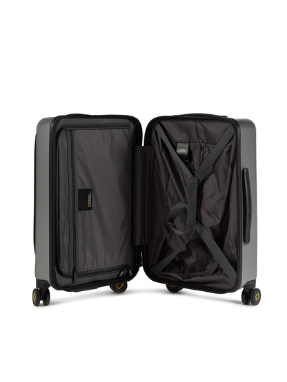 National Geographic Uitbreidbare Handbagage Harde Koffer / Trolley / Reiskoffer - 56.5 cm (Small) - Lodge - Zilver