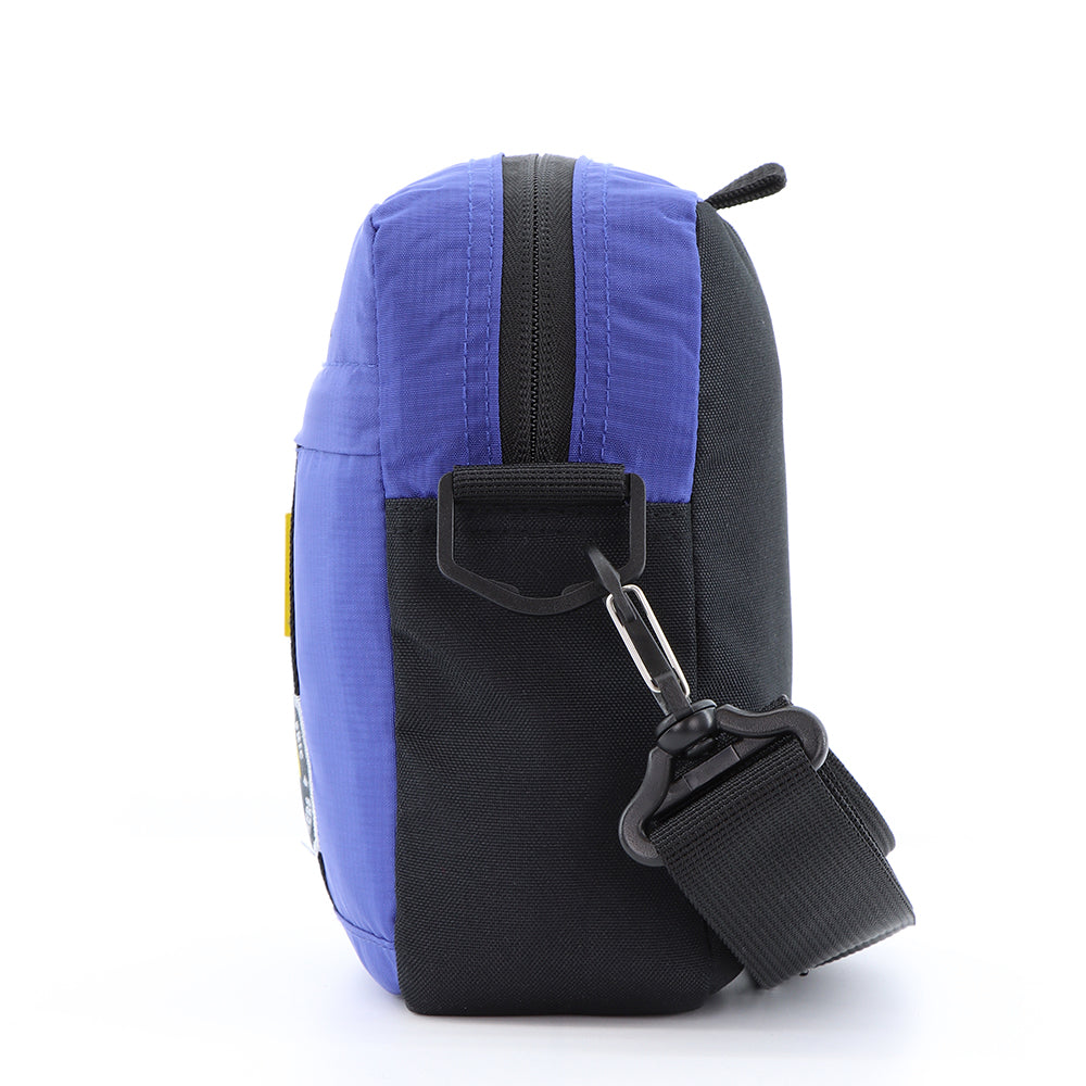 National Geographic N-Explorer - Zijkant Blauw schoudertas | luggage4u.be