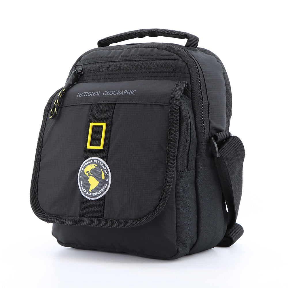 National Geographic N-Explorer - Voorkant Zwart schoudertas | luggage4u.be