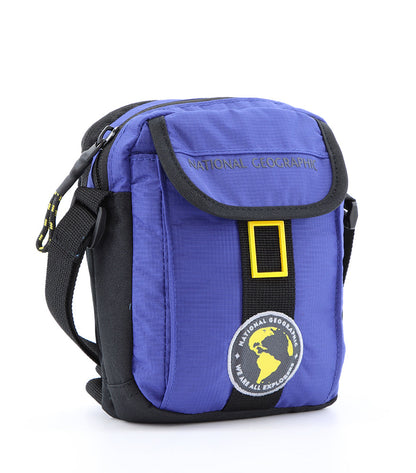 National Geographic N-Explorer - Voorkant Blauw schoudertas | luggage4u.be