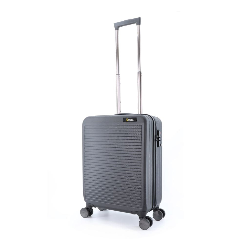 National Geographic Pulse S - Voorkant Zilver/Zwart harde reiskoffer | luggage4u.be