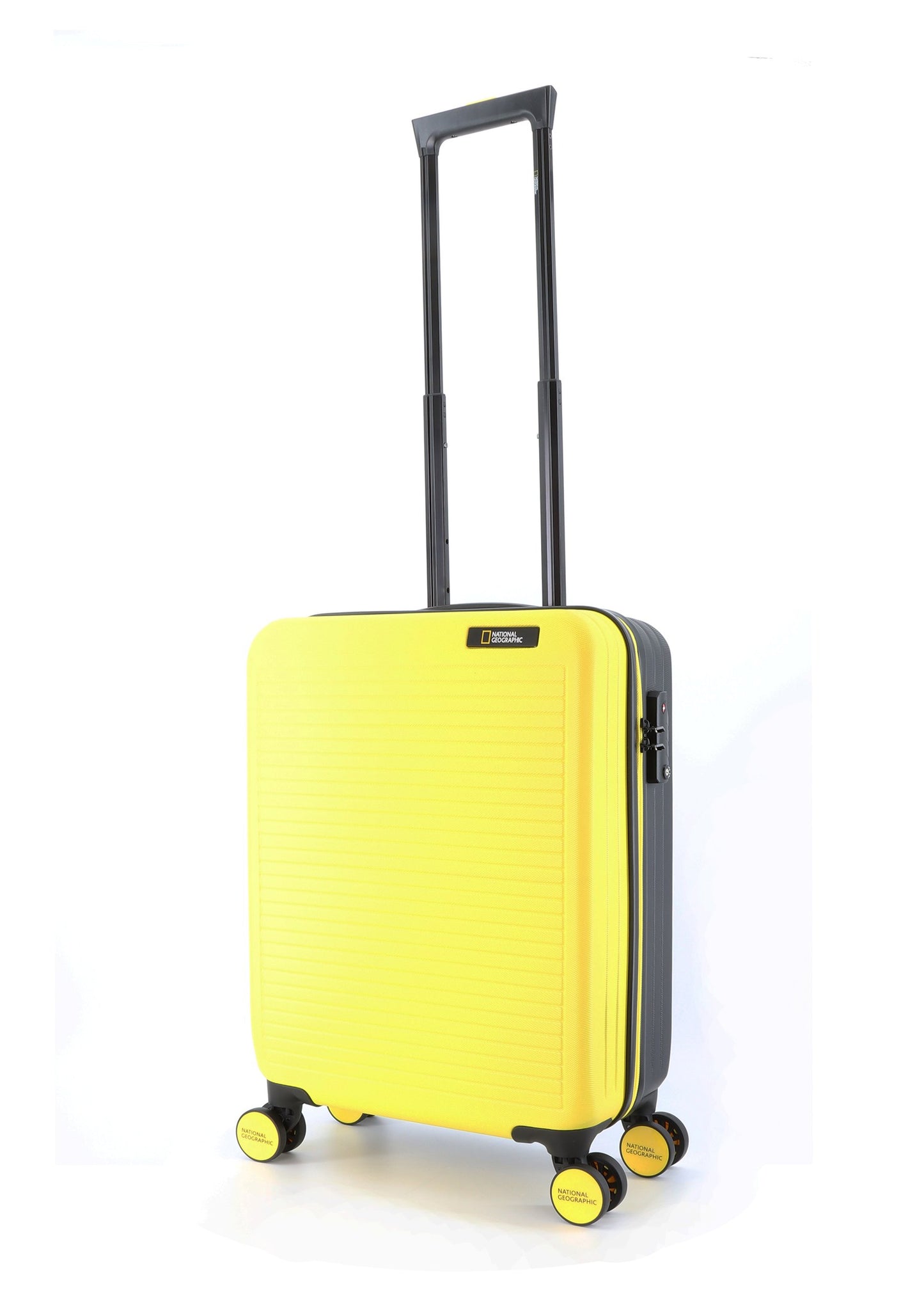 National Geographic Pulse S - Voorkant Geel/Zwart harde reiskoffer | luggage4u.be
