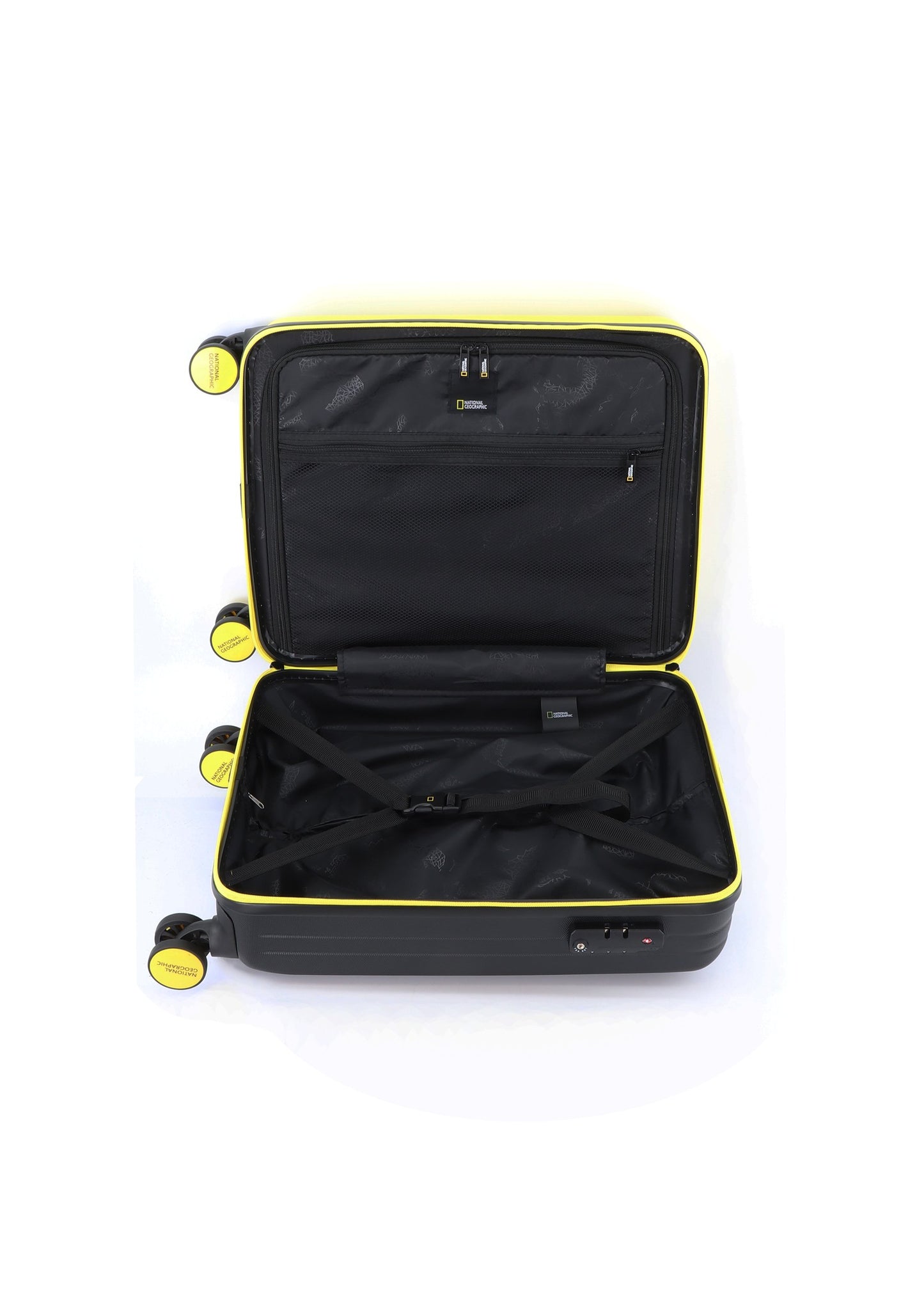 National Geographic Pulse S - Binnenkant Geel/Zwart harde reiskoffer | luggage4u.be