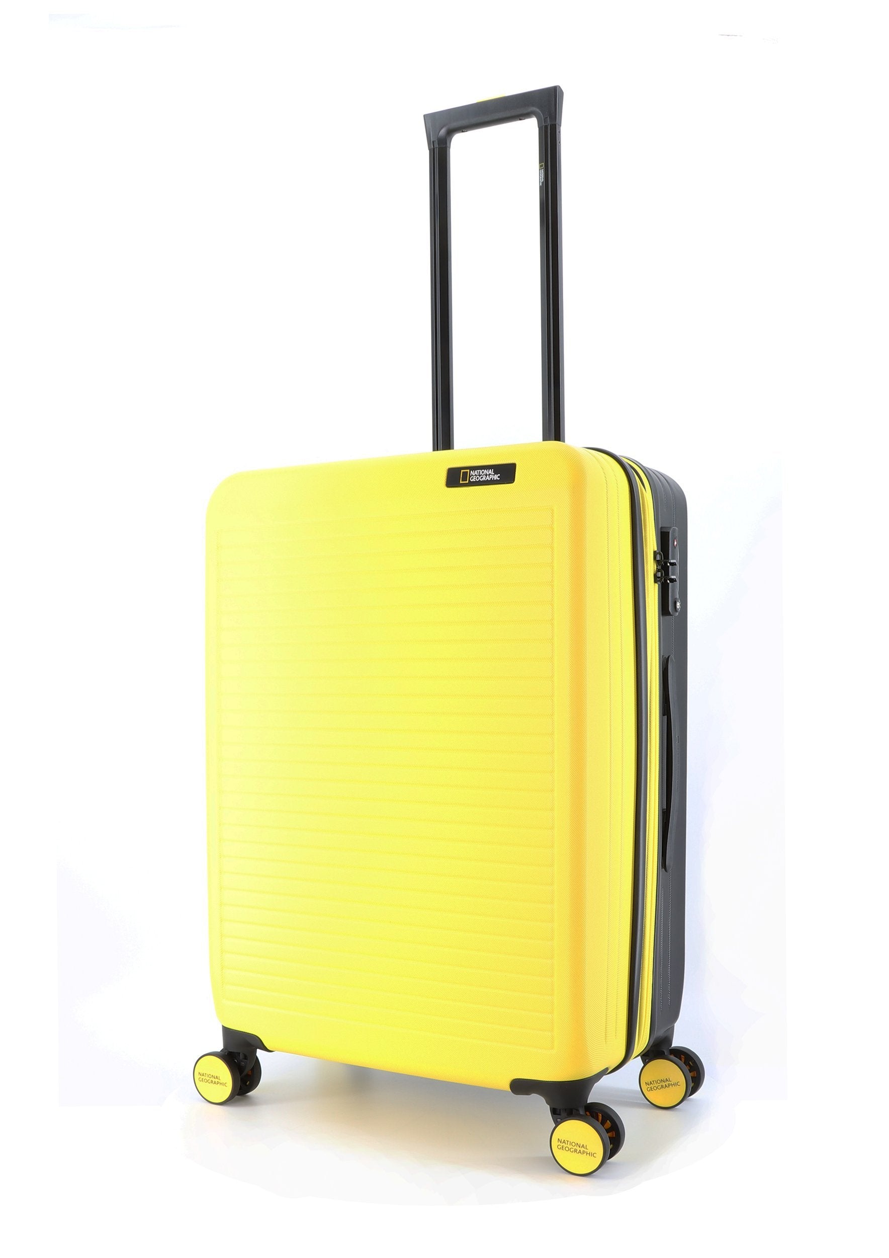National Geographic Pulse M - Voorkant Geel/Zwart harde reiskoffer | luggage4u.be