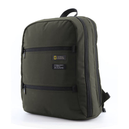 National Geographic Mutation laptoprugzak in khaki, vooraanzicht