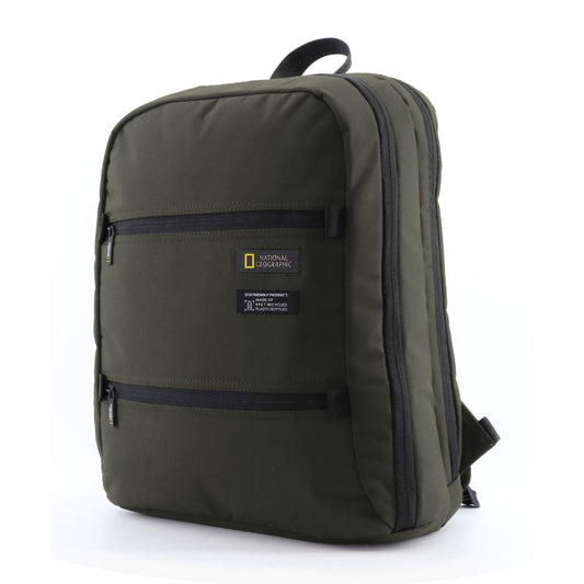 National Geographic Mutation laptoprugzak in khaki, vooraanzicht