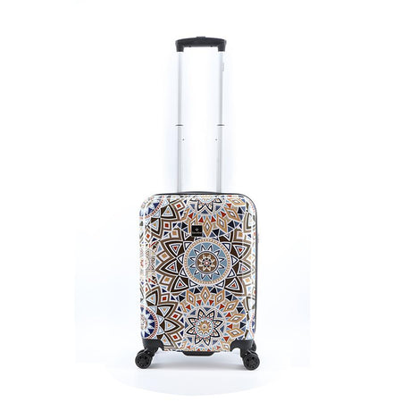 Saxoline Blue Handbagage Harde Koffer / Trolley / Reiskoffer - 55cm (Small) - Mosaic Culture Print