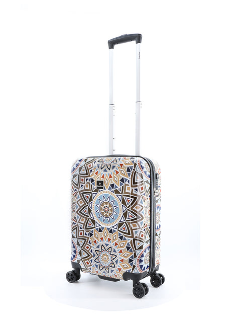 Saxoline Blue Handbagage Harde Koffer / Trolley / Reiskoffer - 55cm (Small) - Mosaic Culture Print