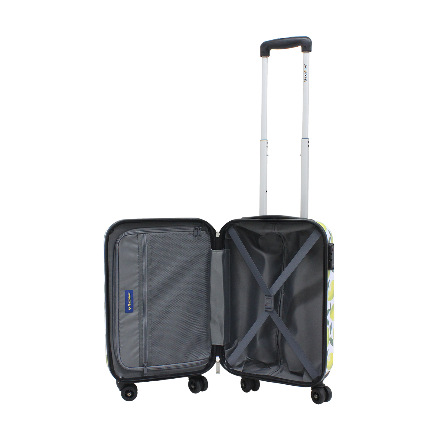 Valise rigide pour bagage à main Saxoline / Trolley / Valise de voyage - 55 cm (Petite) - Imprimé citron