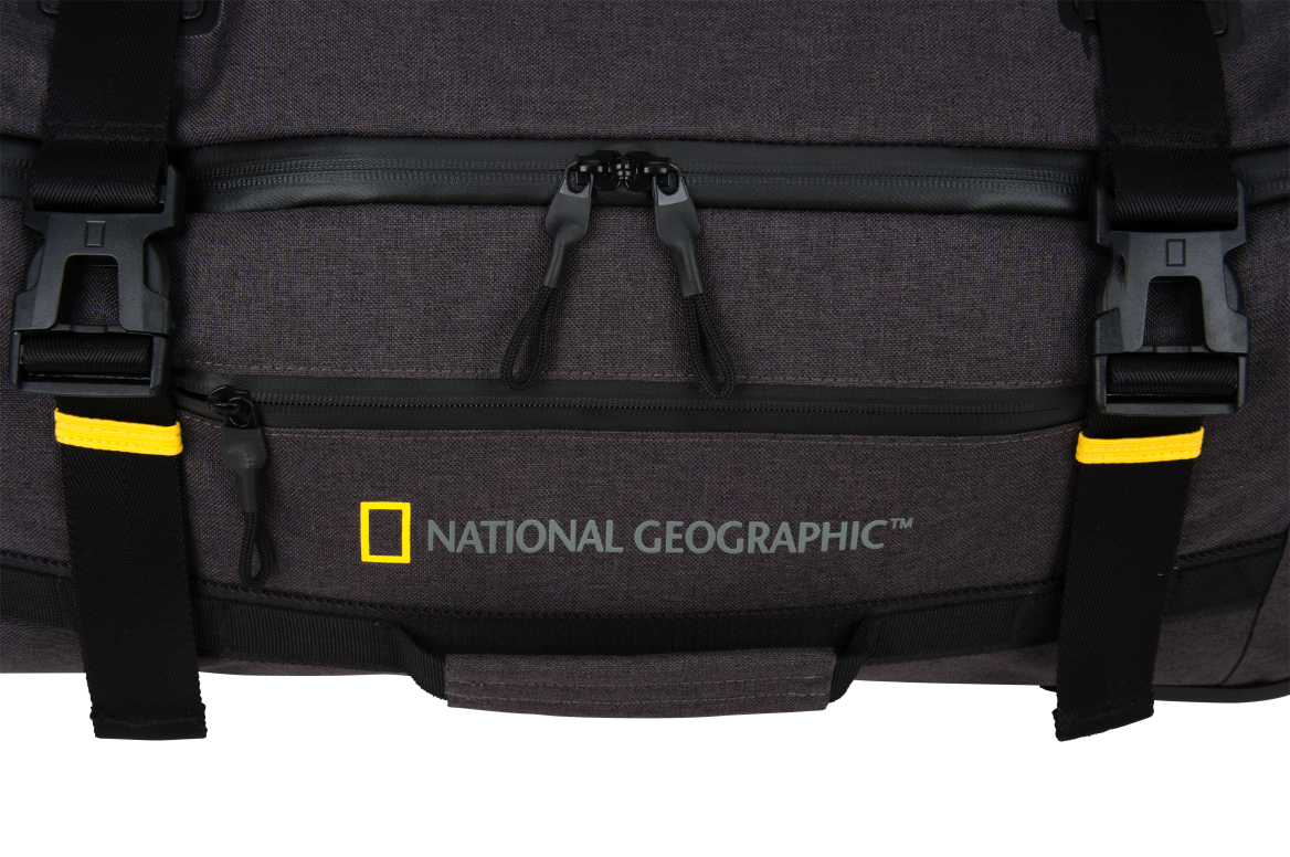 National Geographic Expeditie - Ritssluiting Aanzicht Outdoor L wieltas Zwart | luggage4u.be