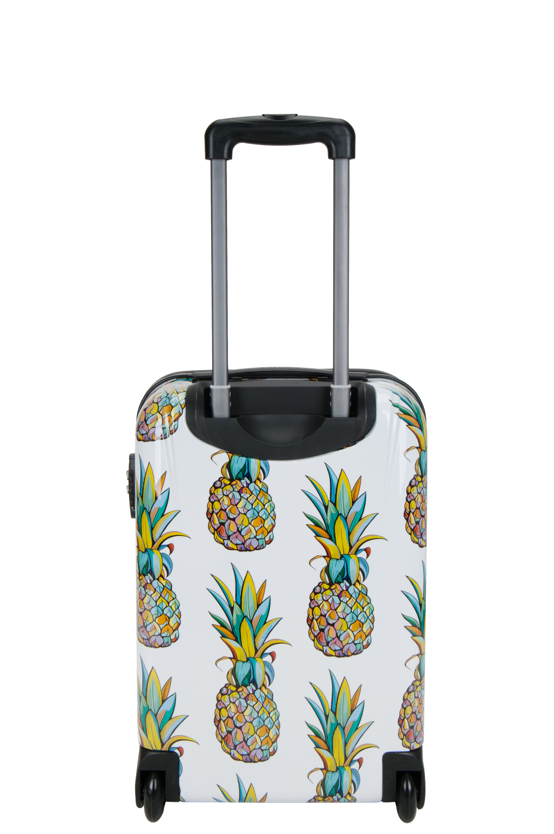 Saxoline Blue - Achterkant Pineapple Print hard reiskoffer | luggage4u.be