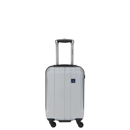 Saxoline Handbagage Harde Koffer / Trolley / Reiskoffer - 54cm (Small) - Matrix - Zilver