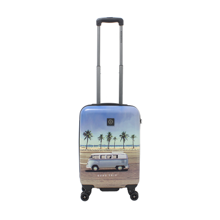 Volkswagen Harde Handbagage Koffer / Trolley / Reiskoffer - 55x35x20cm - Road trip Print