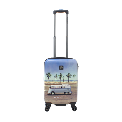 Ensemble de valises imprimées Volkswagen 3 pièces - Ensemble de valises de voyage - Ensemble de valises rigides - Ensemble de chariots - Impression Roadtrip
