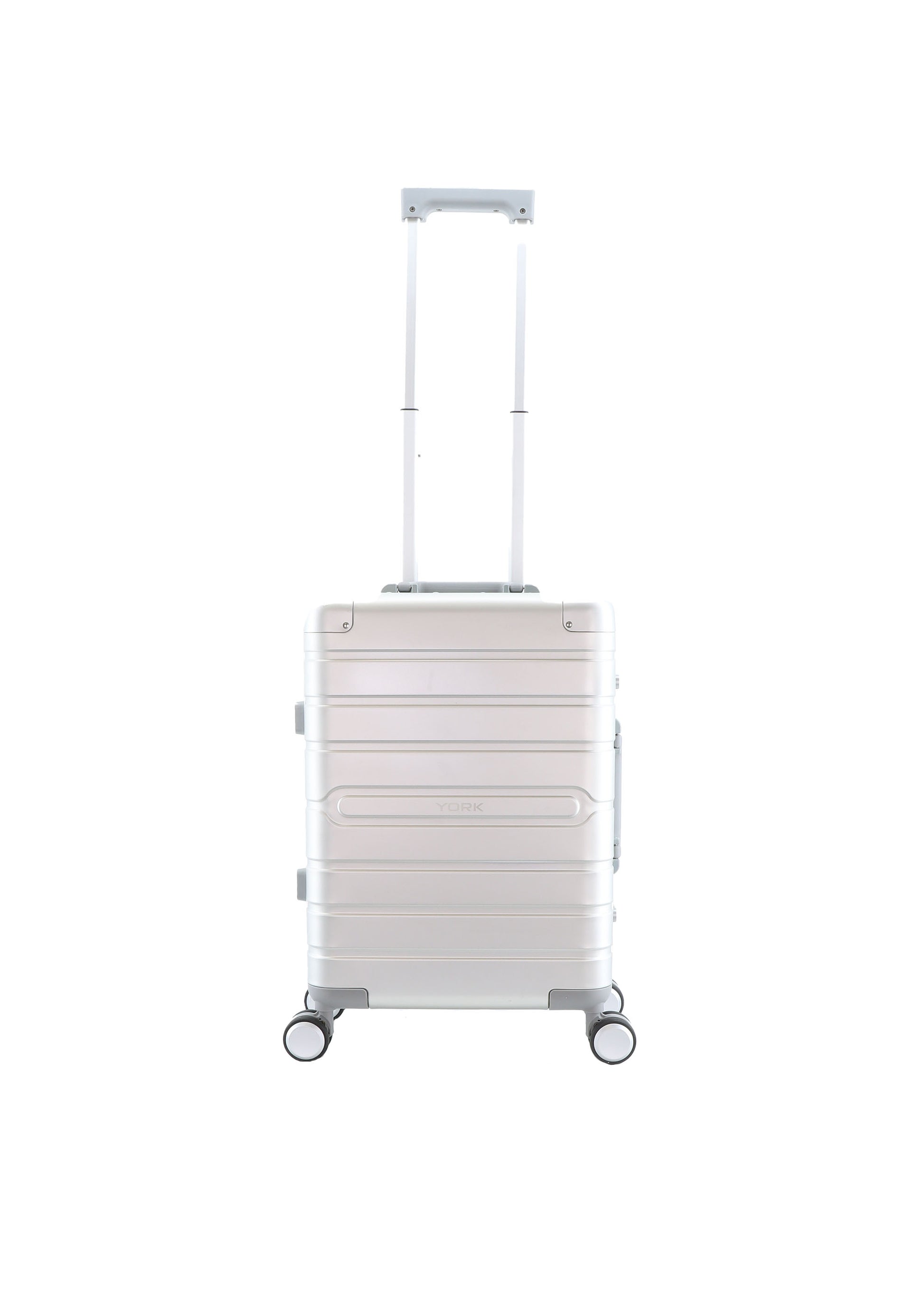 York Aluminium - Voorkant Zilver hard reiskoffer | luggage4u.be