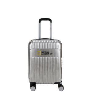 National Geographic Handbagage Harde Koffer / Trolley / Reiskoffer - 55 cm (Small) - Transit - Zilver