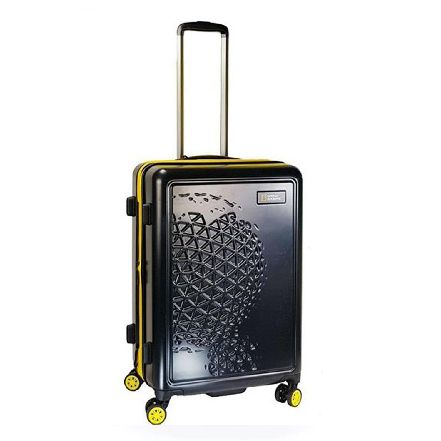 National Geographic Globe M - Voorkant Zwart hard reiskoffer | luggage4u.be