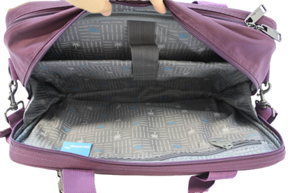 Saxoline Blue - Binnenkant Aubergine reistas | luggage4u.be