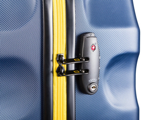 National Geographic Arete M - TSA-Slot Aanzicht Marine Blauw hard reiskoffer | luggage4u.be